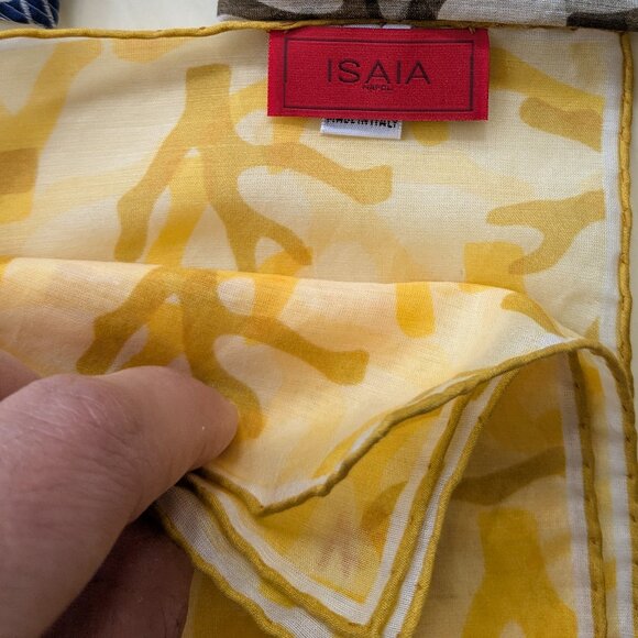 Menswear Accessories Bundle Isaia Brooks Brothers Ties Pocket Squares Cufflinks - Picture 13 of 15